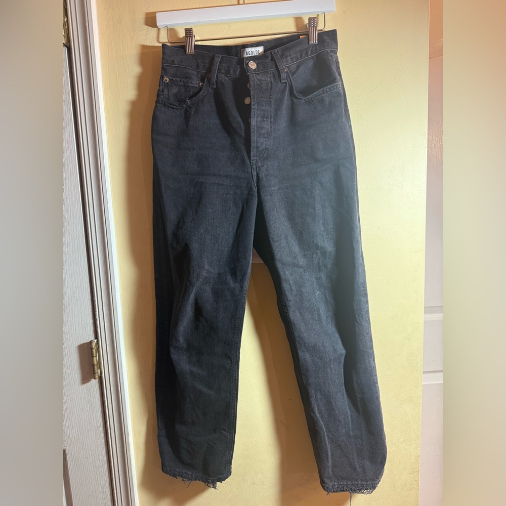 Agolde Black 90’s Crop Jeans, size 25